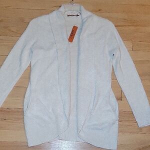 Belldin Open Front Cardigan Cream‎  Woman's Small Soft Comfy